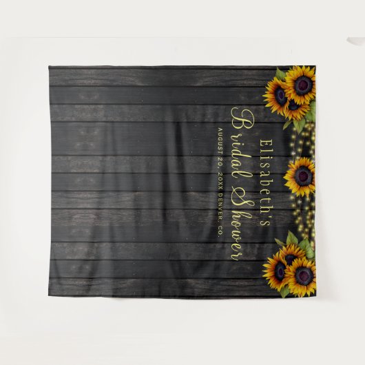 Rustieke hout bruidsfeest fotocabine achtergrond wandkleed (Voorkant (horizontaal))