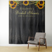 Rustieke hout bruidsfeest fotohokje achtergrond wandkleed (In situ)