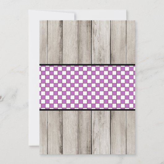 Rustieke Hout Couples Baby Q Spetterfeest Kaart (Achterkant)