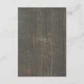 Rustieke hout en kant bruiloft details - Informati Informatiekaartje (Achterkant)