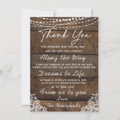 Rustieke hout en kant land wieden plaats kaart (Voorkant)