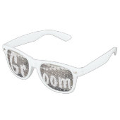 Rustieke hout en string verlichting bruiloft bruid retro zonnebril (Gekanteld)