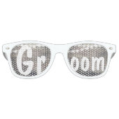 Rustieke hout en string verlichting bruiloft bruid retro zonnebril (Voorkant)