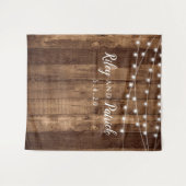 Rustieke hout fee licht feest huwelijksfeest muur wandkleed (Voorkant (horizontaal))