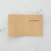 Rustieke hout gele bloemen vlinder dank u kaart (Binnen)