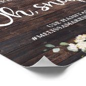 Rustieke hout groen gebladerte bloem bloem oh snap poster (Hoek)