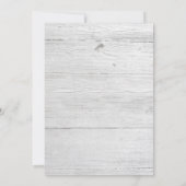 Rustieke hout groene krans bruiloft douche uitnodi kaart (Achterkant)