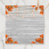 Rustieke hout herfstbladeren lichten Dank je wel T Bedankjes Labels (Achterkant)