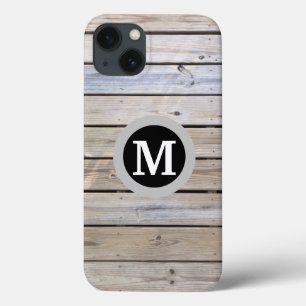 Rustieke Hout Initiaal Case-Mate iPhone Case
