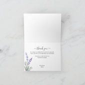 Rustieke Hout Lavendel Bruidsmeisje Dank Je Bedankkaart (Binnen)