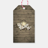 Rustieke Hout Magnolia Lantaarn String Lights Brui Cadeaulabel (Achterkant)
