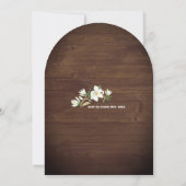 Rustieke hout Magnolia Lights Zuidelijke bruiloft Kaart (Achterkant)