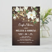 Rustieke hout Magnolia Southern Couple's Douche Kaart (Staand voorkant)