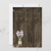 Rustieke hout Mason Jar bruids douche uitnodiginge Kaart (Achterkant)