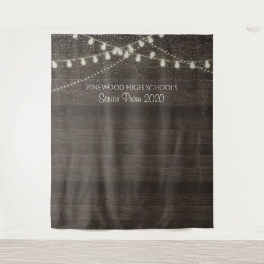 Rustieke hout prom-dans achtergrond wandkleed (Voorkant)