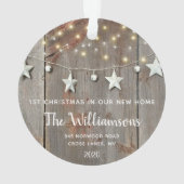 RUSTIEKE HOUT REDELIJK VERLICHT TIN GARLAND HUISVE ORNAMENT (achterkant)