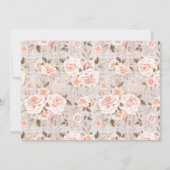 Rustieke Hout & Romantische Rozen Cottage Bruidsme Kaart (Achterkant)
