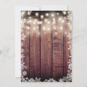 Rustieke hout slingerlichtjes Kerstvakantie Feest Kaart (Achterkant)