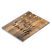 Rustieke hout & String Lights Toekomst Mevrouw Notitieboek (Linkerzijde)