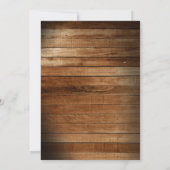 Rustieke hout twinkelende slingerlichtjes kant bru aankondiging (Achterkant)