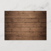 Rustieke hout twinkellichtjes kant bruiloft detail informatiekaartje (Achterkant)