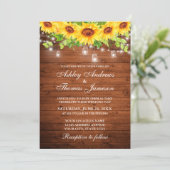 Rustieke hout Zonnebloem Bloemenpot Lights Foto Kaart (Staand voorkant)