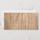 Rustieke hout zonnebloem bruiloft foto dank u kaar bedankkaart (Achterkant)