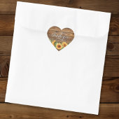 Rustieke hout zonnebloem Dank je! Sticker