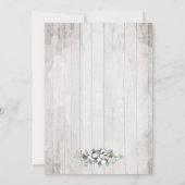 Rustieke hout Zuidelijke Katoen Boll Bruiloft Douc Kaart (Achterkant)