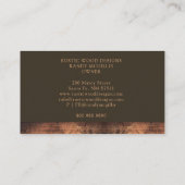 Rustieke houtbewerker Carpenter Visitekaartje (Achterkant)