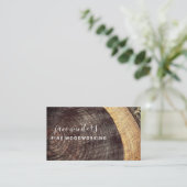 Rustieke houtbewerker visitekaartje (Staand voorkant)