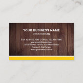 Rustieke houtbouw bulldozer graafmachine visitekaartje (Achterkant)