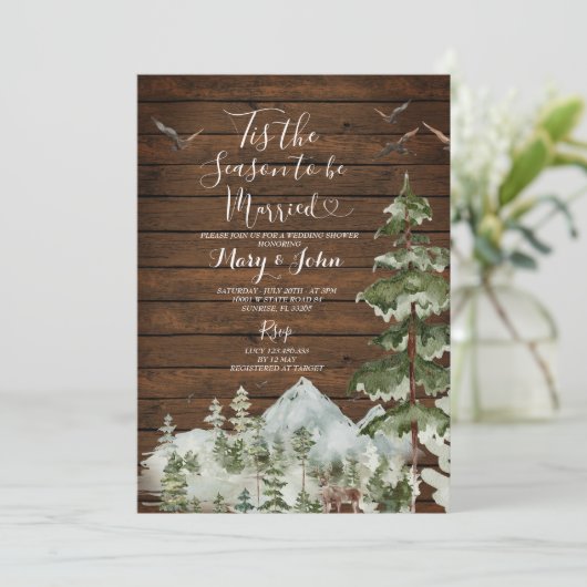 Rustieke houtdennenboom Dit is het seizoen om te t Kaart (Staand voorkant)