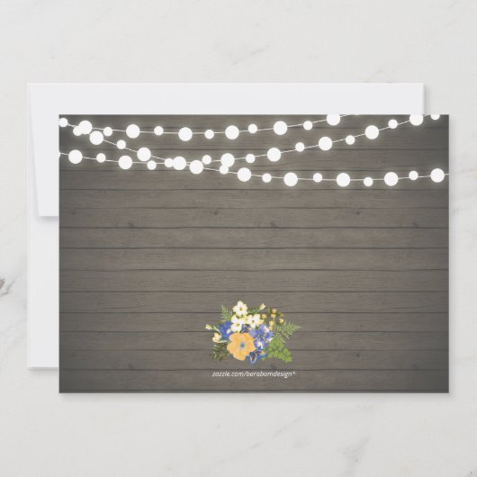 Rustieke Houten 50e Foto Huwelijksverjaardag Kaart (Achterkant)