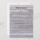 Rustieke houten achtergrond met bloemen en een spo kaart (Achterkant)