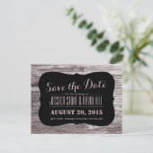 Rustieke houten achtergrond Save the Date Aankondigingskaart (Staand voorkant)