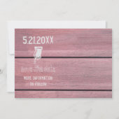  rustieke houten Afstuderen foto Sla de datum Kaart (Achterkant)