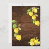 Rustieke houten aquarel citroenen en ze leefden no kaart (Achterkant)