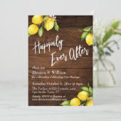 Rustieke houten aquarel citroenen Moge het altijd  Kaart (Staand voorkant)