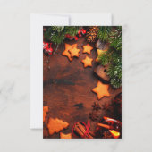 Rustieke Houten Bak Geestdrift Helder Kerstfeest Kaart (Achterkant)