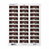Rustieke Houten Bergbos Bruiloft Etiket (Full Sheet)
