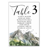 Rustieke Houten Bergbos Dennen Huwelijk Kaart (Achterkant)