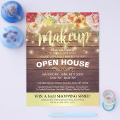 Rustieke Houten Bloem Slingerlichten Salon Open Hu Flyer (Enkel)