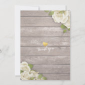 Rustieke Houten Bloem Slingerlichten Save The Date (Achterkant)