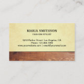 Rustieke Houten Bloemen Naaimachine Mode Stylist Visitekaartje (Achterkant)