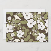 Rustieke houten bloemenbruiloft uitnodigingen (Achterkant)