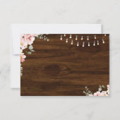 Rustieke houten bloemenlaarzen of bogen Dank u kaa Bedankkaart (Achterkant)