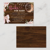 Rustieke houten bloemenlaarzen of strikken Geslach Informatiekaartje (Voorkant / Achterkant)