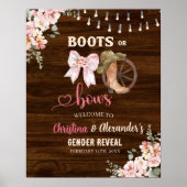 Rustieke houten bloemenlaarzen of strikken Geslach Poster (Voorkant)