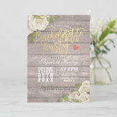 Rustieke Houten Bloemenslinger Licht Meisjesuitje  Kaart (Staand voorkant)